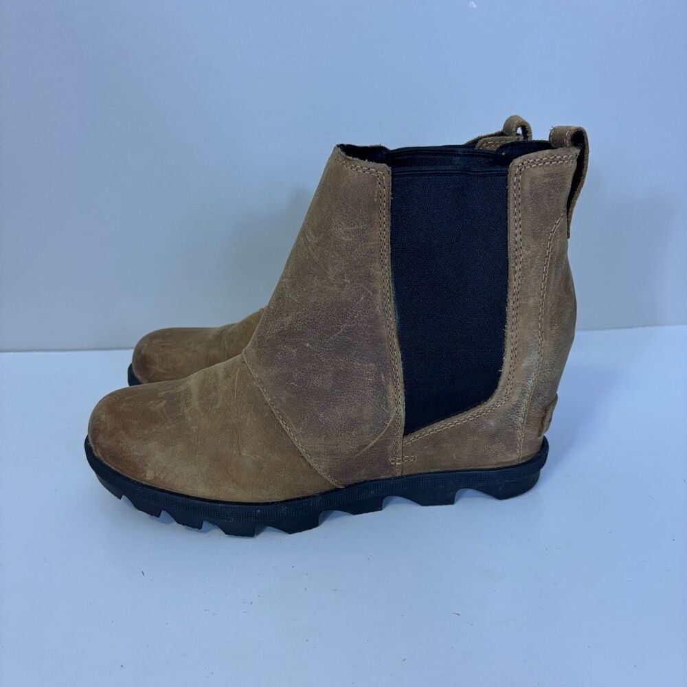 Sorel‎ Chestnut Pull On Wedge Booties 8.5